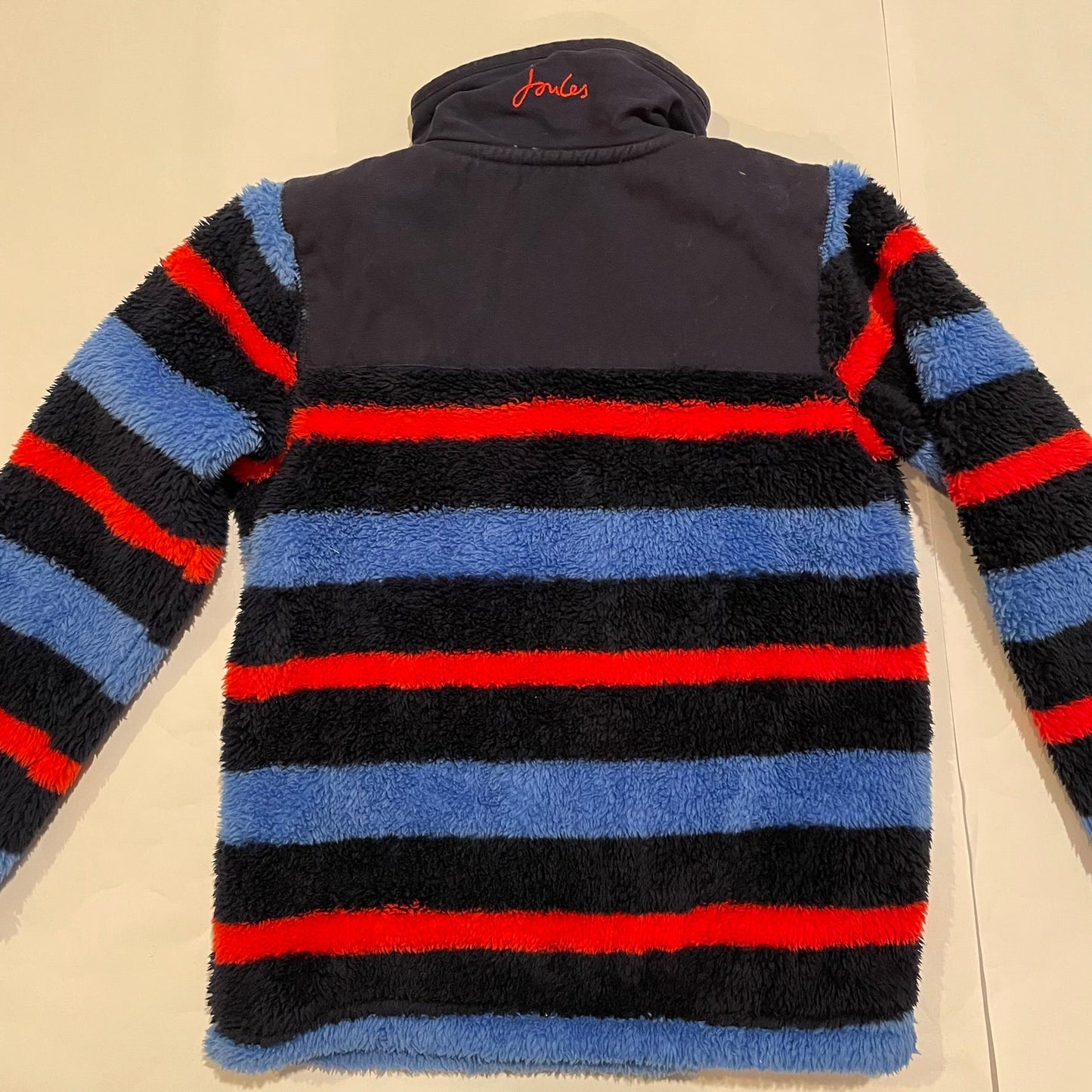 #126 Boys Joules 5Y thick fluffly quarter zip sweater EUC