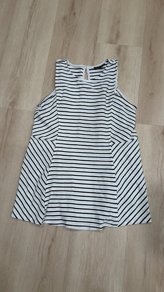 REDUCED! #49 A Pea in the Pod black and white striped top size L