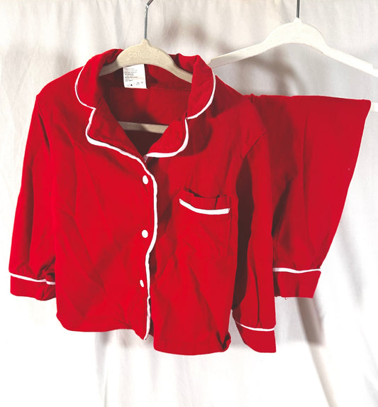 #30 2/3T Red Christmas Jammies