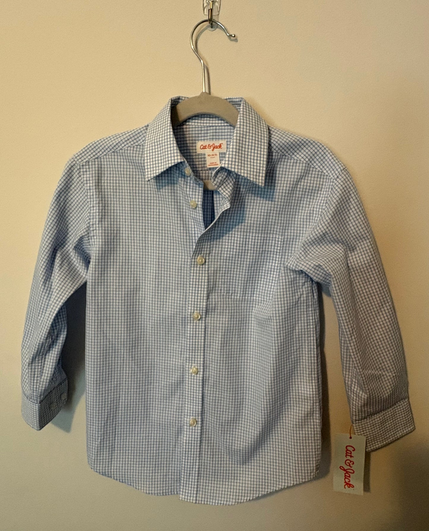 #28 Boys NEW Cat and Jack Dress Shirt -  Size XS (4/5)