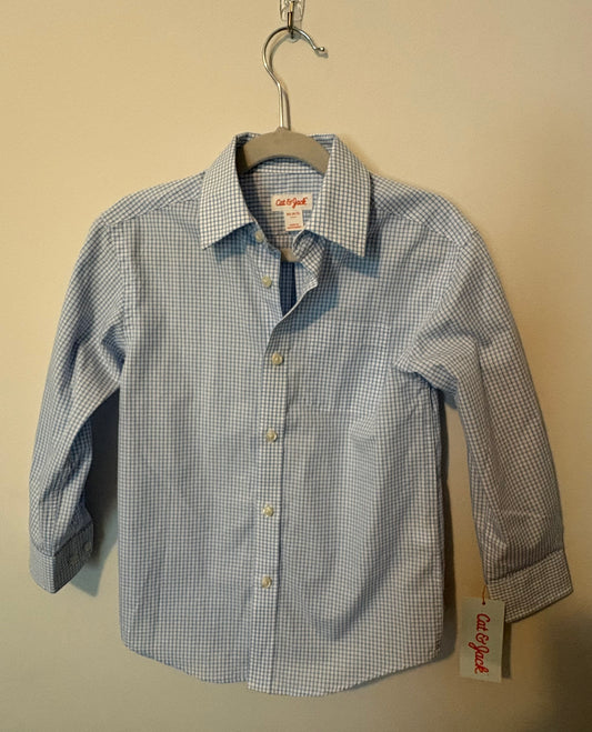 #28 Boys NEW Cat and Jack Dress Shirt -  Size XS (4/5)