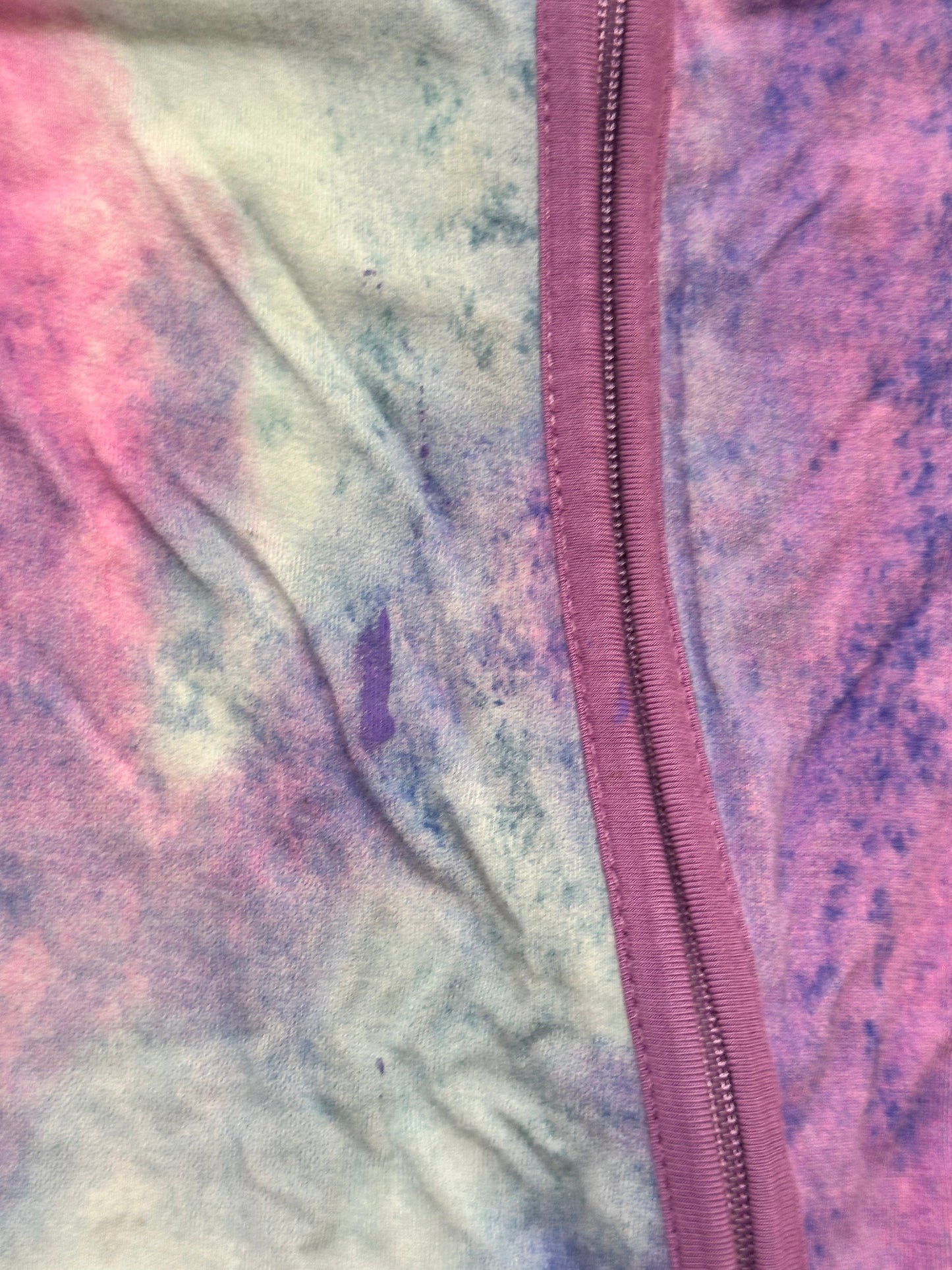 #168 Little Sleepies Girls 12-18m Purple Watercolor Shorty