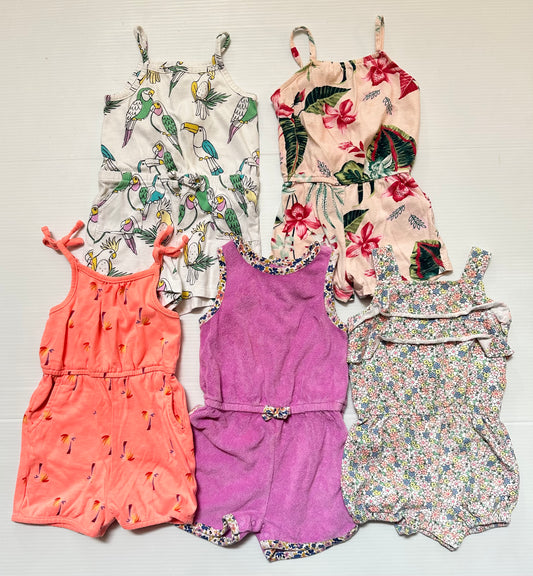 #168 Girls 18m-2T Summer Romper Bundle