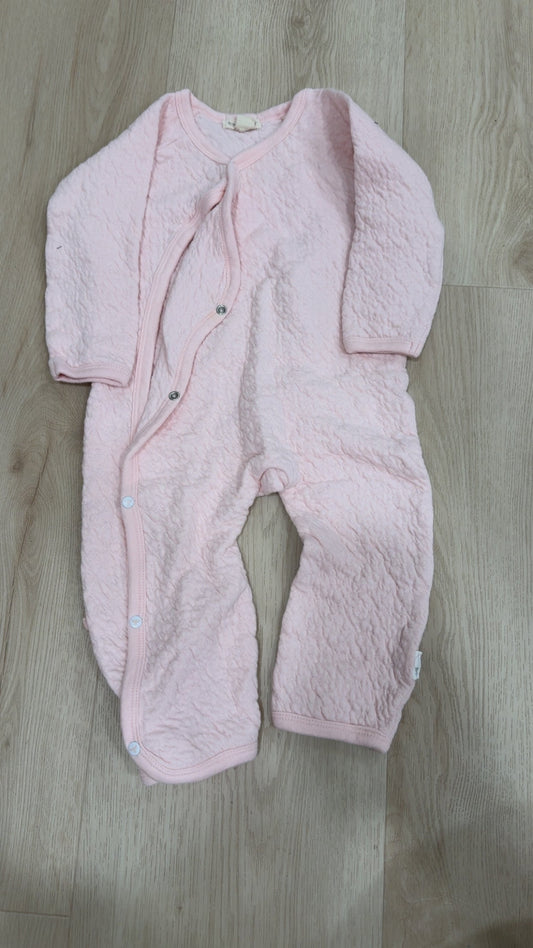 REDUCED! #49 Burts Bee Baby pink sleeper 6-9 months VGUC