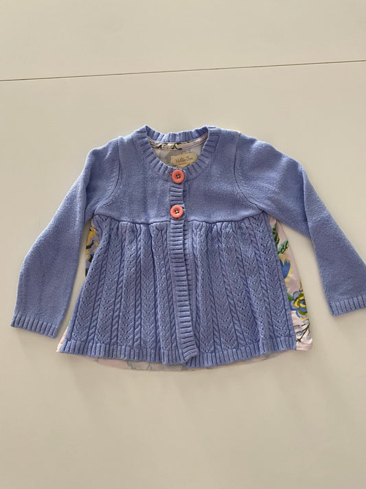 #117-Girls 24M, Matilda Jane Purple Cardigan Sweater, GUC,*reduced*