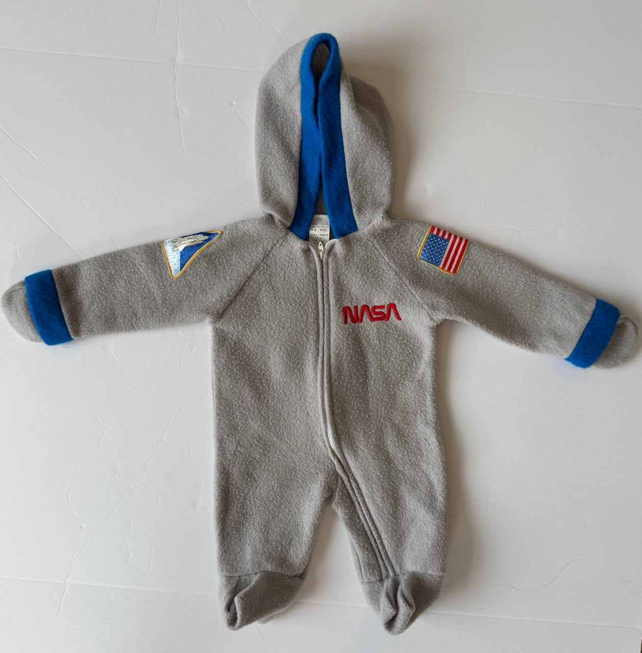 #190 REDUCED Vintage 1980s NASA Jumpsuit, SIze 0-6m