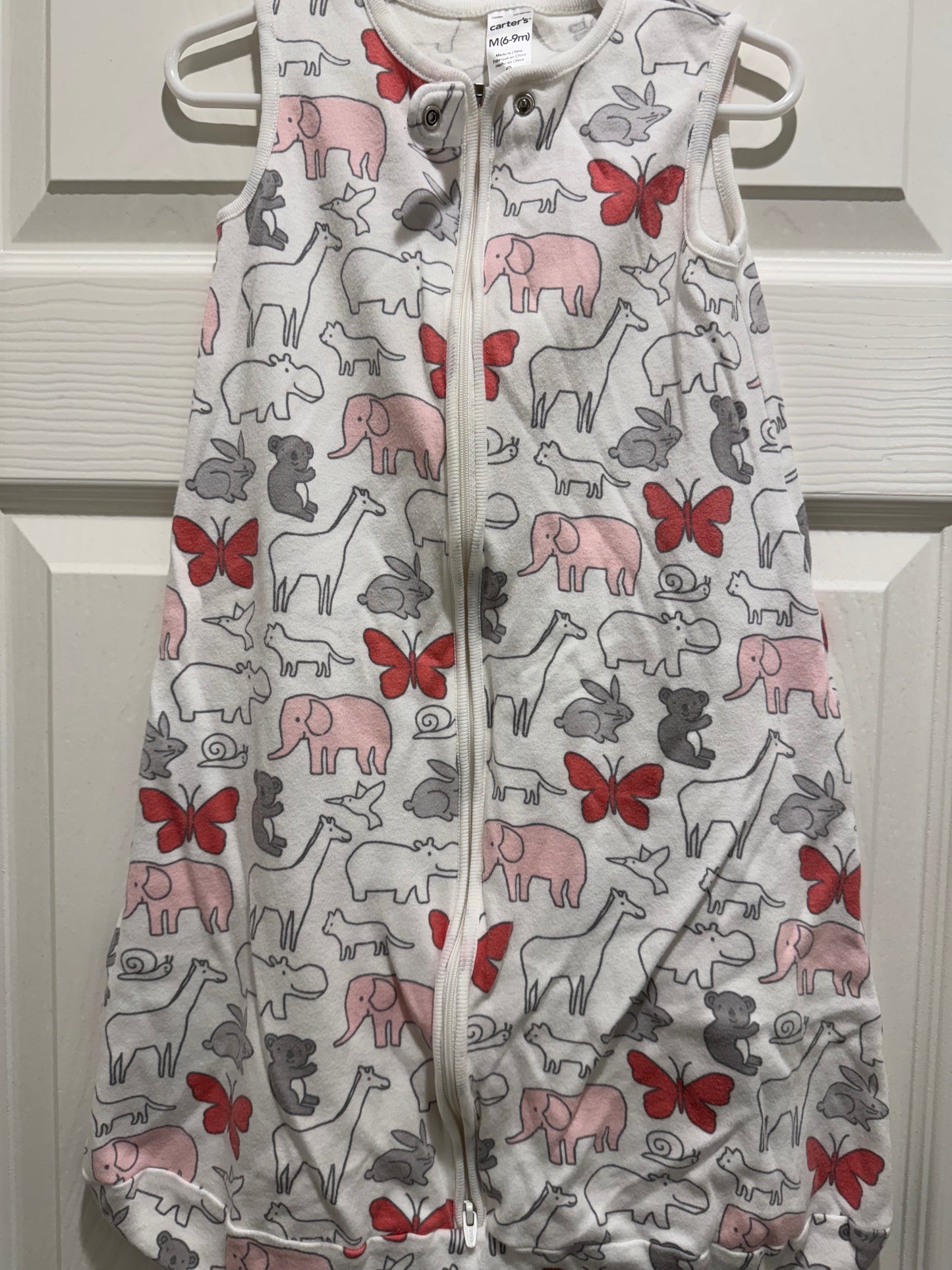 #53 baby girl sleeping sack and hoodie jumpsuit 6-9M