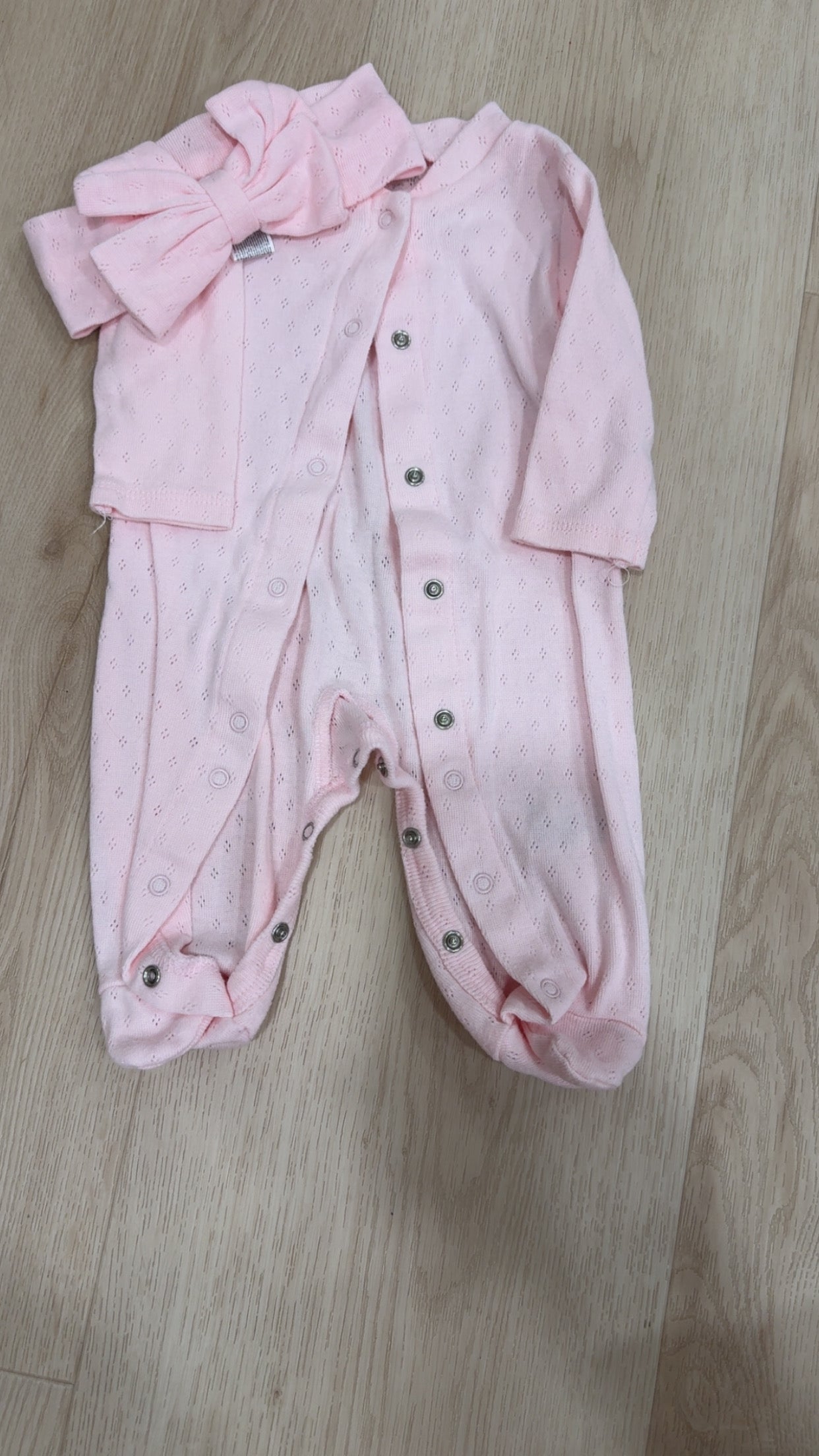 REDUCED! #49 girls Kyle and Deena pink sleeper 0-3 months VGUC