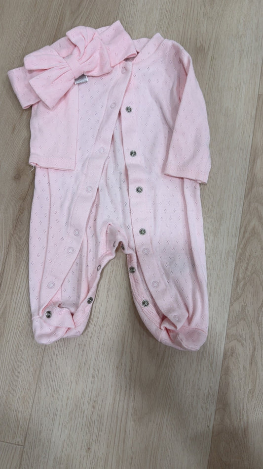 REDUCED! #49 girls Kyle and Deena pink sleeper 0-3 months VGUC