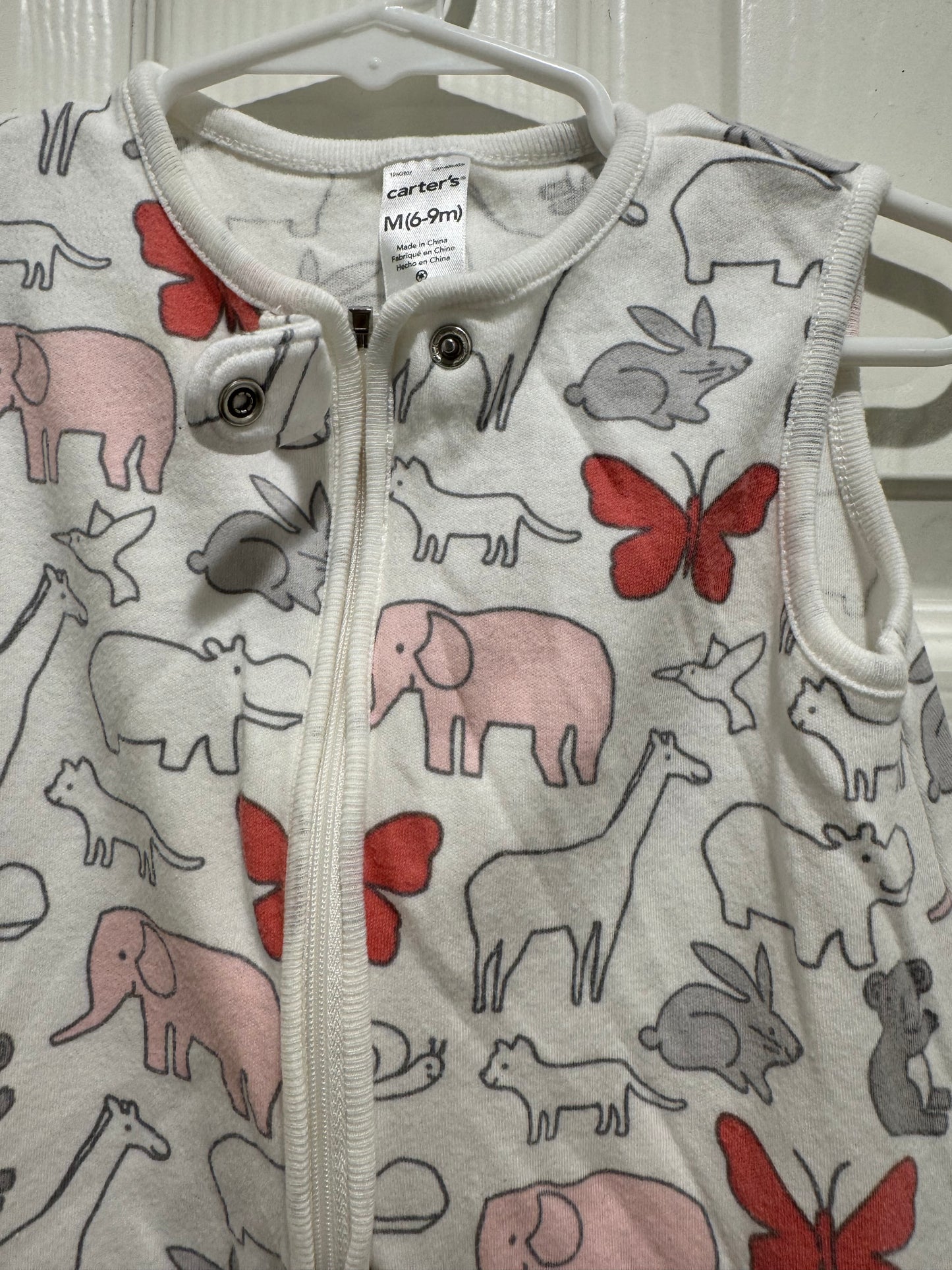 #53 baby girl sleeping sack and hoodie jumpsuit 6-9M