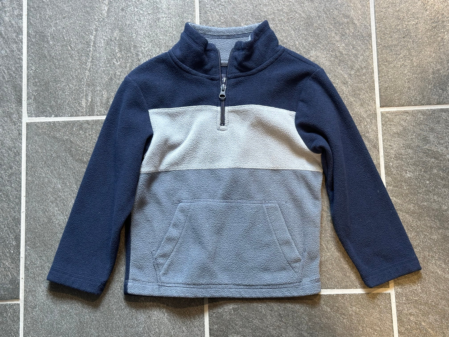 #95A Children's Place Blue Fleece Quarter-Zip - size XS (4) - EUC