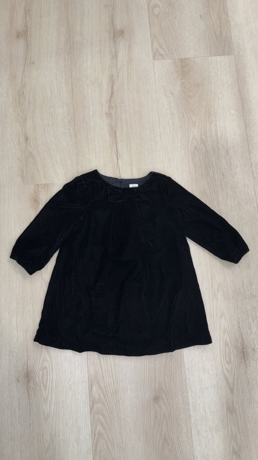 REDUCED! #49 girls Baby Gap black velvet dress 18-24 months EUC