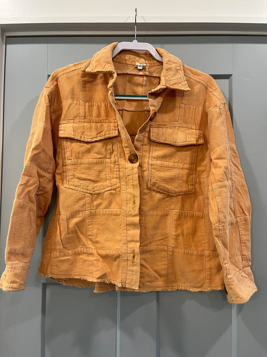 135 Ivy Jane boutique brand shacket, Size XS, LN, fall orange color