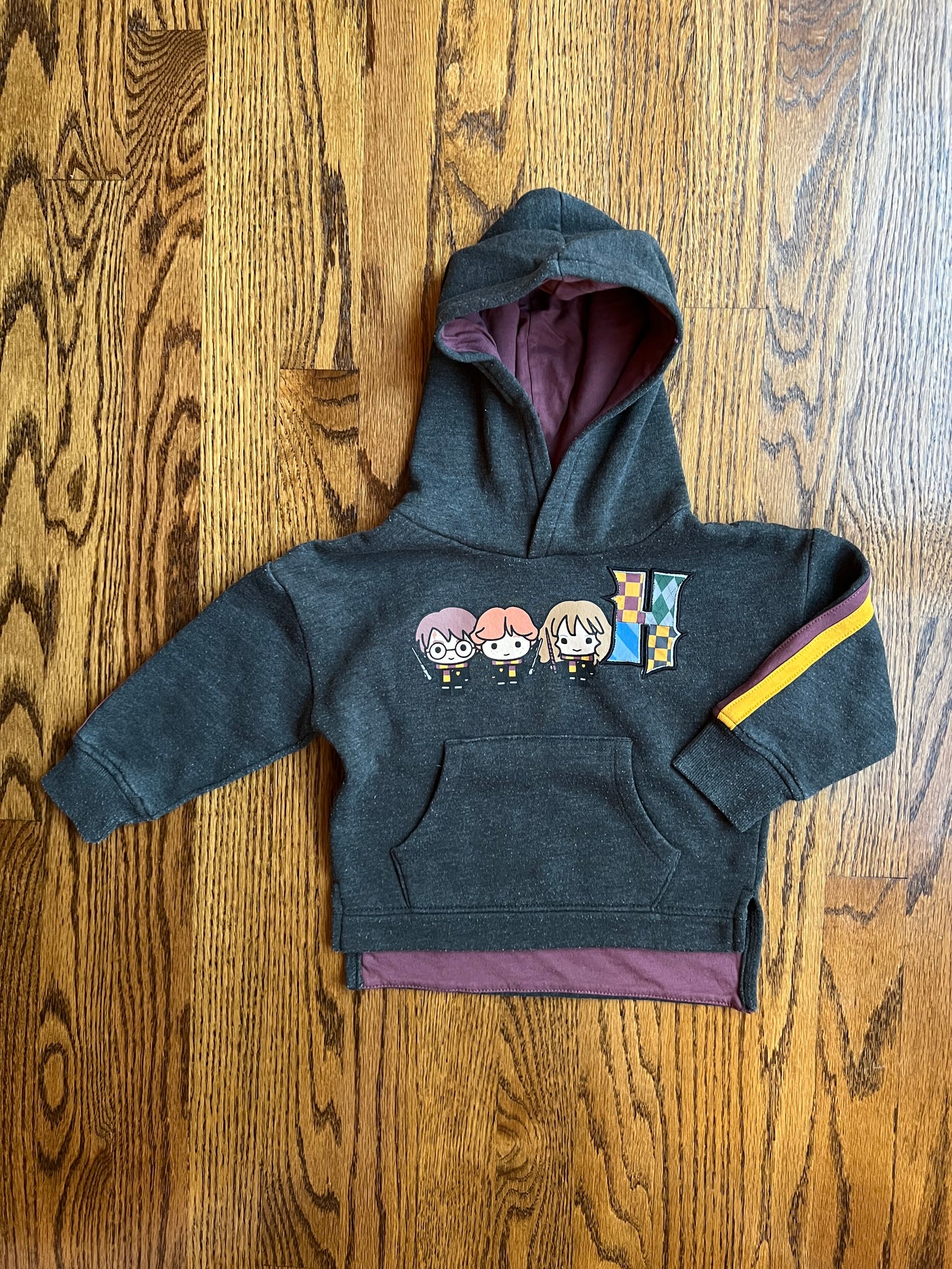 76B - Gender Neutral Size 18M Harry Potter Hooded Sweatshirt, GUC