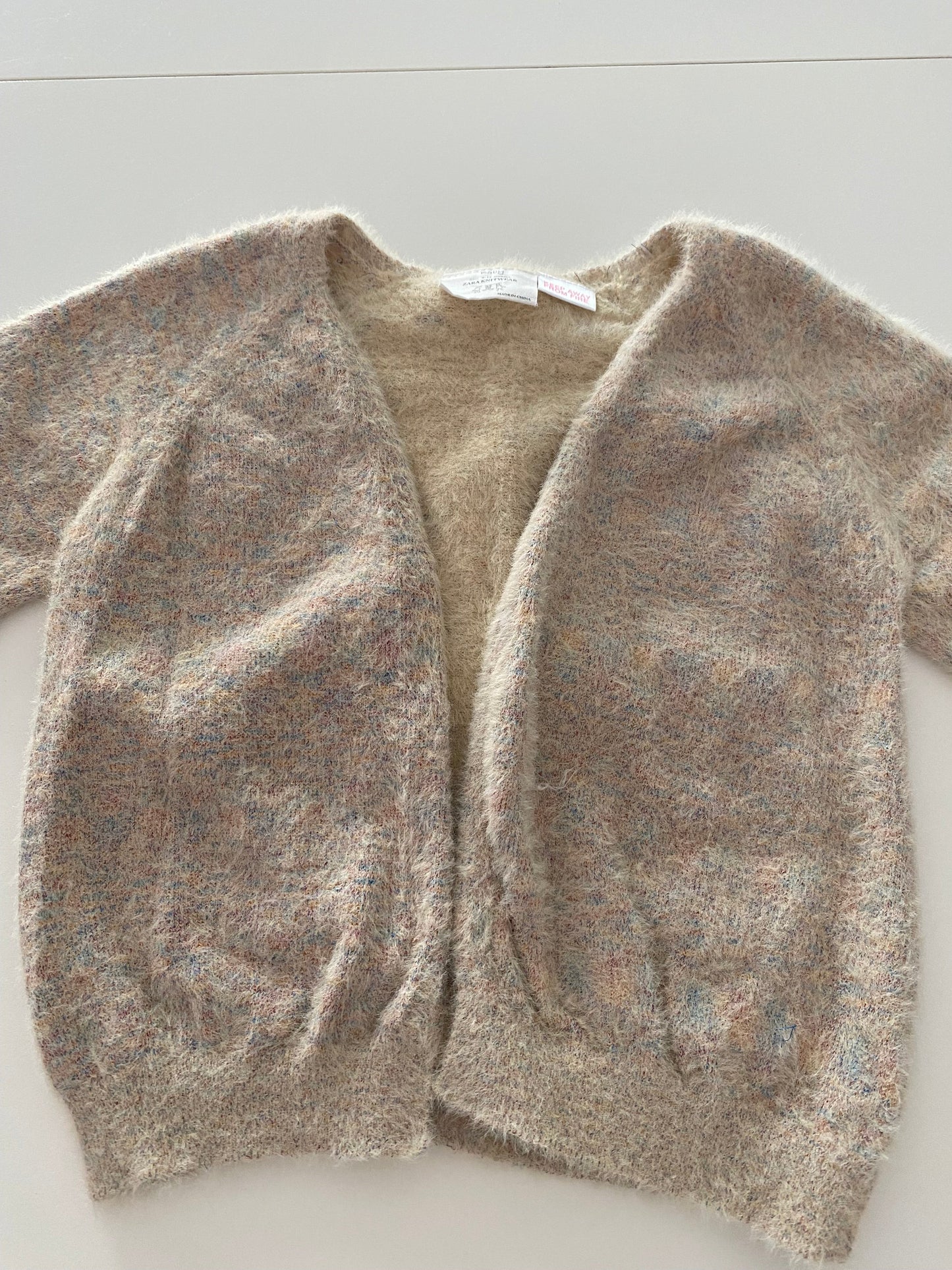 #117-Girls 12M, Zara tan sparkle sweater cardigan, EUC,*reduced*