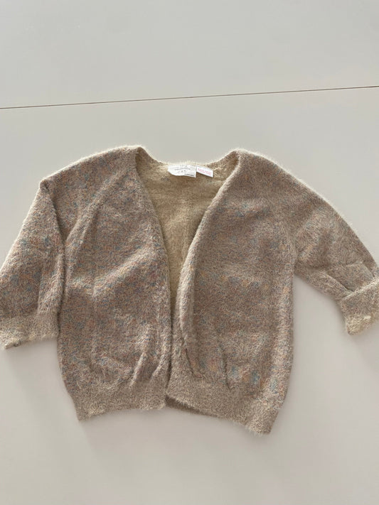 #117-Girls 12M, Zara tan sparkle sweater cardigan, EUC,*reduced*