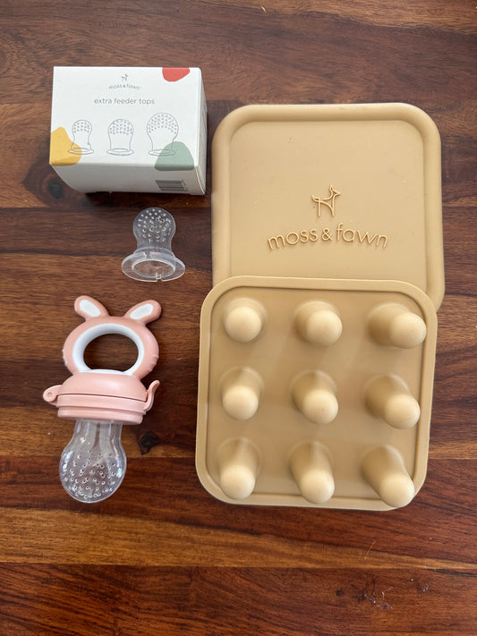 #30 Moss & Fawn Freeze/Teether System, NIB nipples