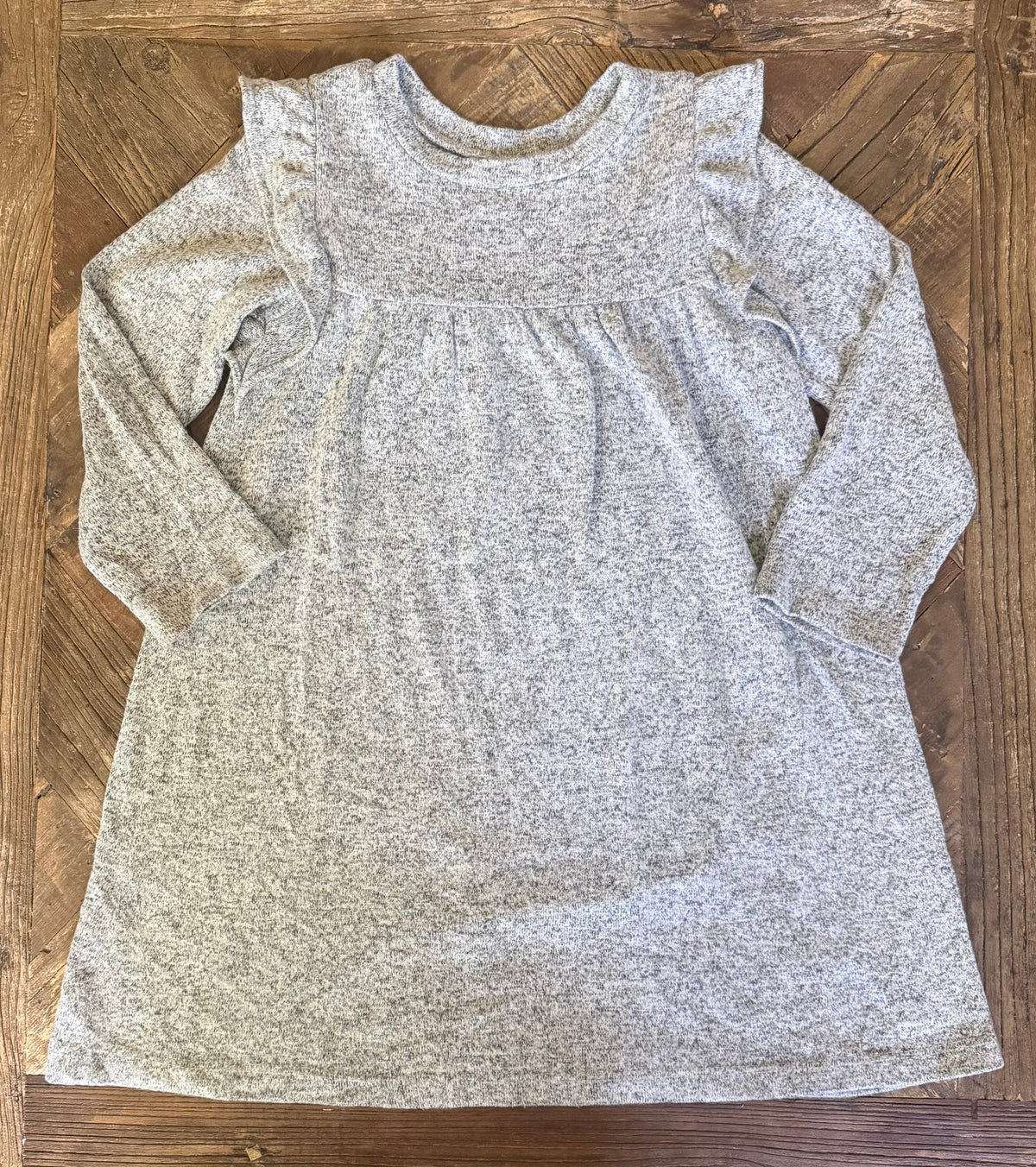 #75 Gap Girls Gray Super Soft Dress, Size 18-24 m