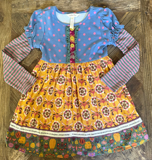 #75 Matilda Jane Girls Multicolor Dress, Size 4