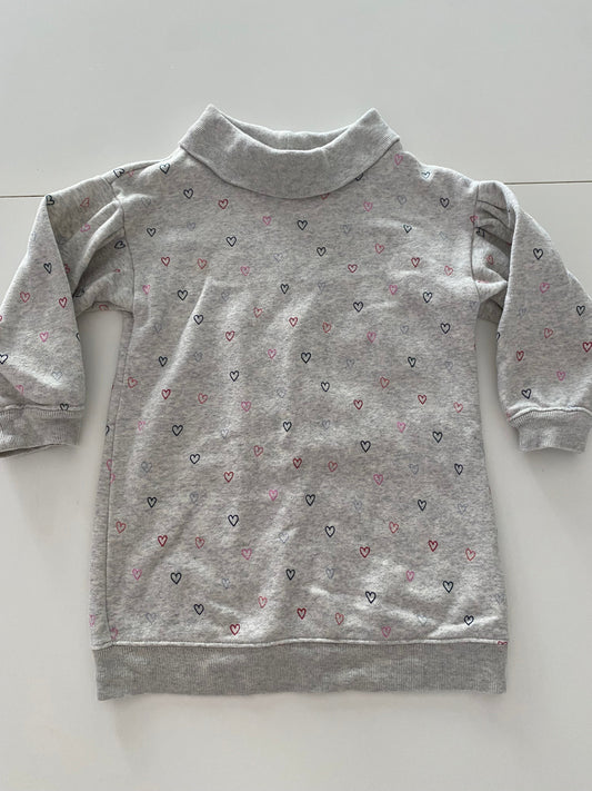 #117-Girls 3T, Gap Heart Sweater Dress, VGUC,*reduced*