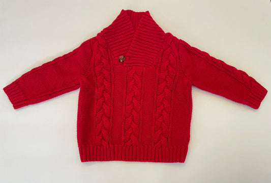 #75 - Boys 6-12M Old Navy Sweater Red