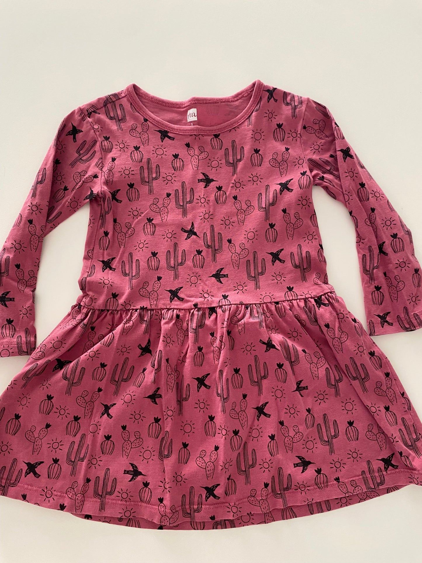 #117-Girls 3T, Tea Rose Pink Desert Print Tunic, GUC,*reduced*