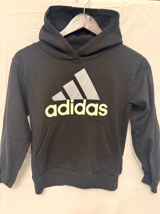 #143 Adidas boys hooded sweatshirt black size small (8)