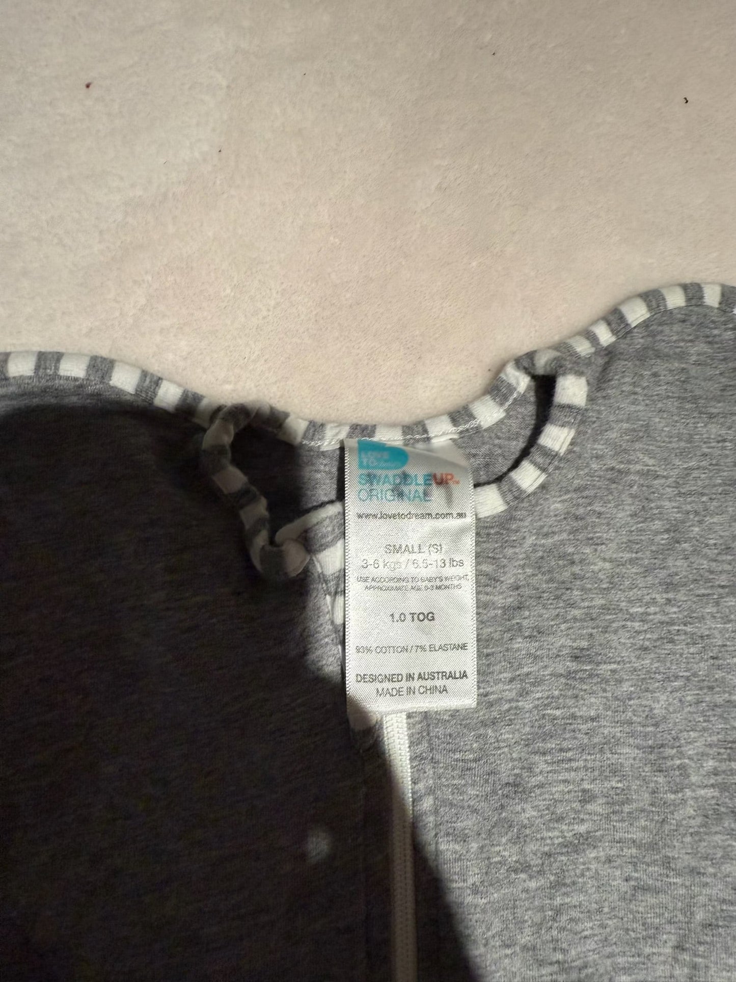 136 EUC small swaddle up sleeper