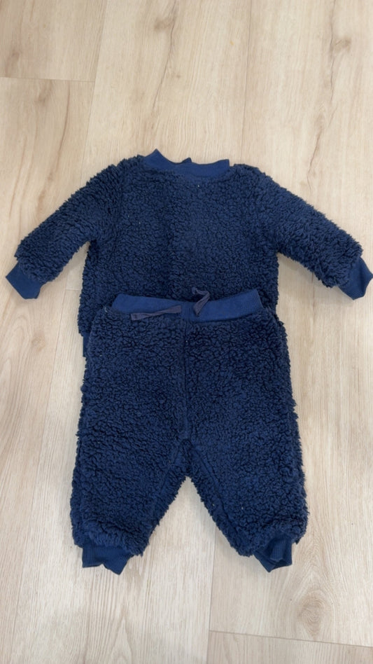 REDUCED! #49 boys Seven for Mankind navy sherpa set 0-3 months VGUC