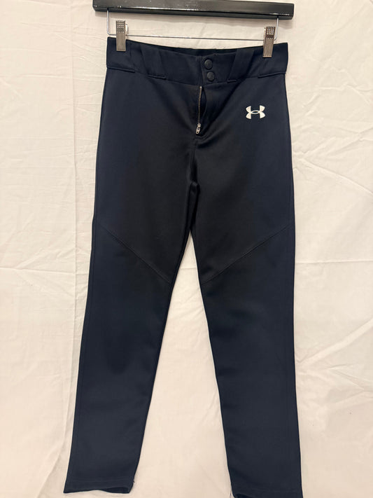 #143 Under Armour baseball pants black full length boys size medium (M)