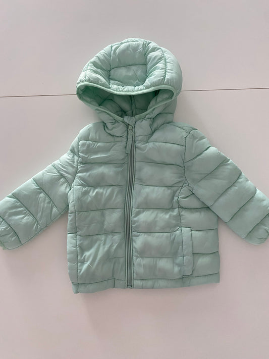 #117-Girls 18M, Urban Republic Mint Green Puffer Coat, VGUC