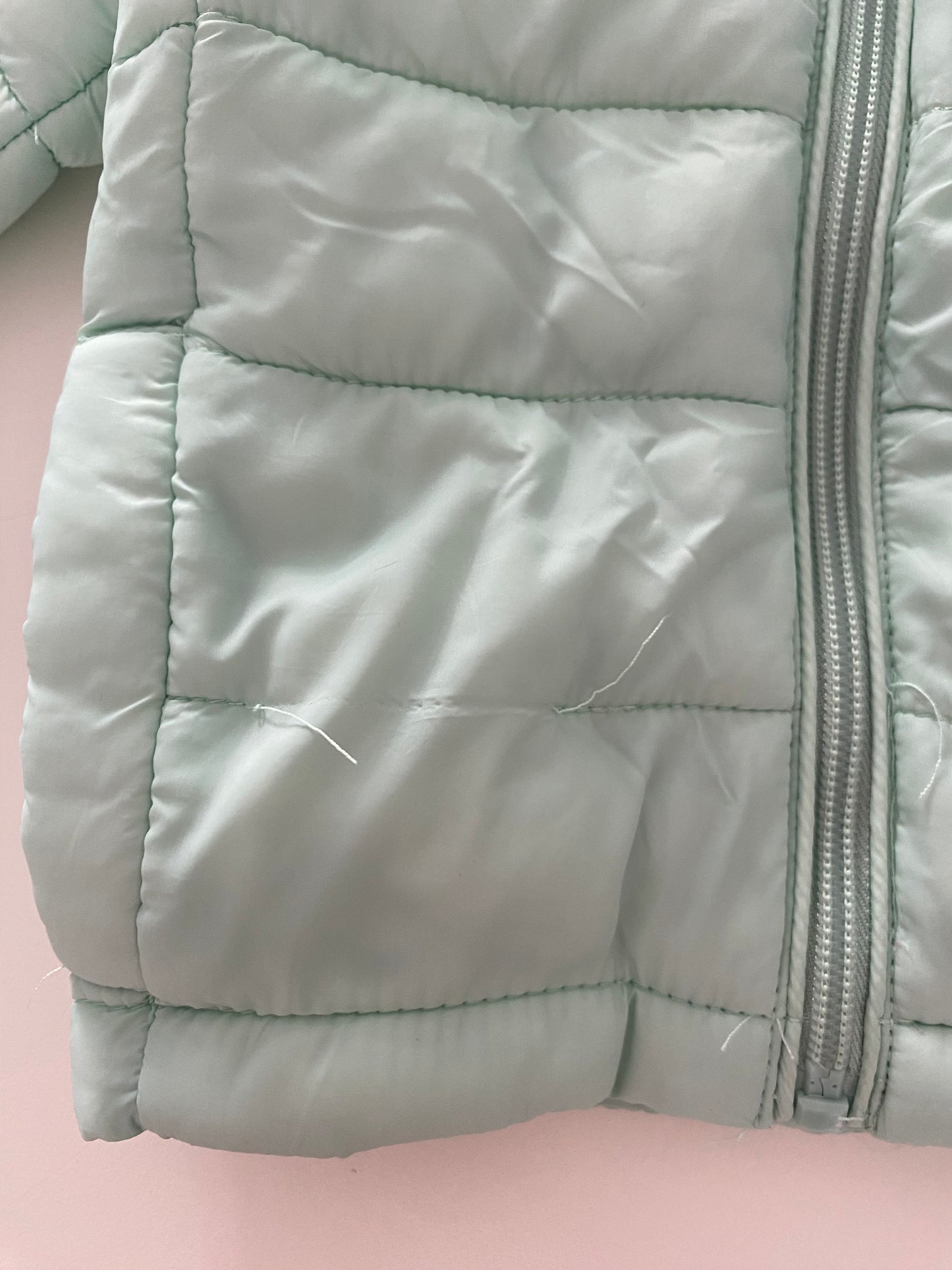 #117-Girls 18M, Urban Republic Mint Green Puffer Coat, VGUC