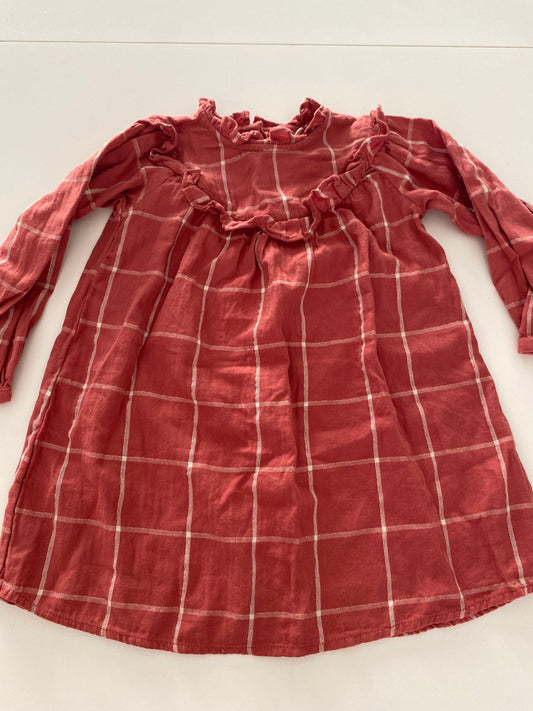 #117- Girls 2T, Next mauve plaid dress, VGUC,*reduced*
