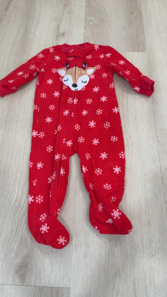REDUCED! #49girls Bon Bebe red reindeer sleeper 6-9 months VGUC