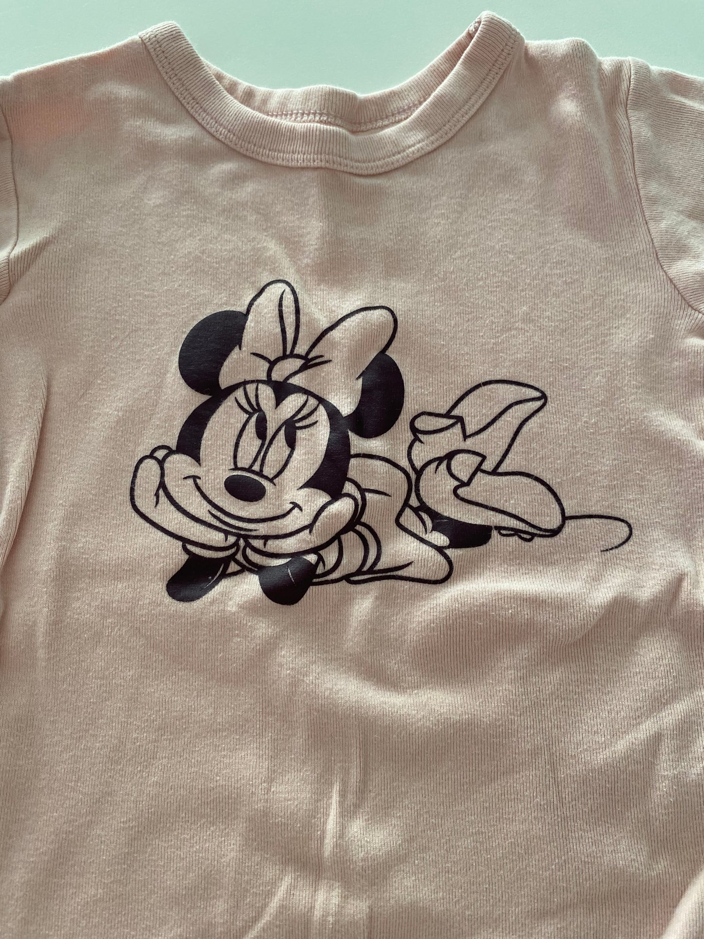 #117- Girls 3T, Gap Organic Cotton Pink Minnie Mouse Pajamas, VGUC