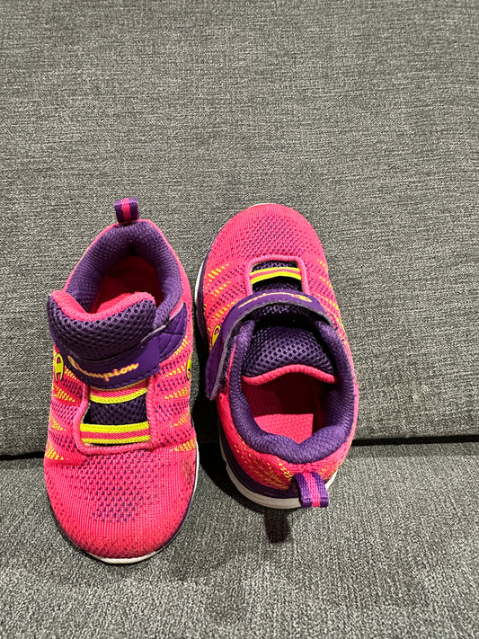Girls size 6, pink champion, gym shoes