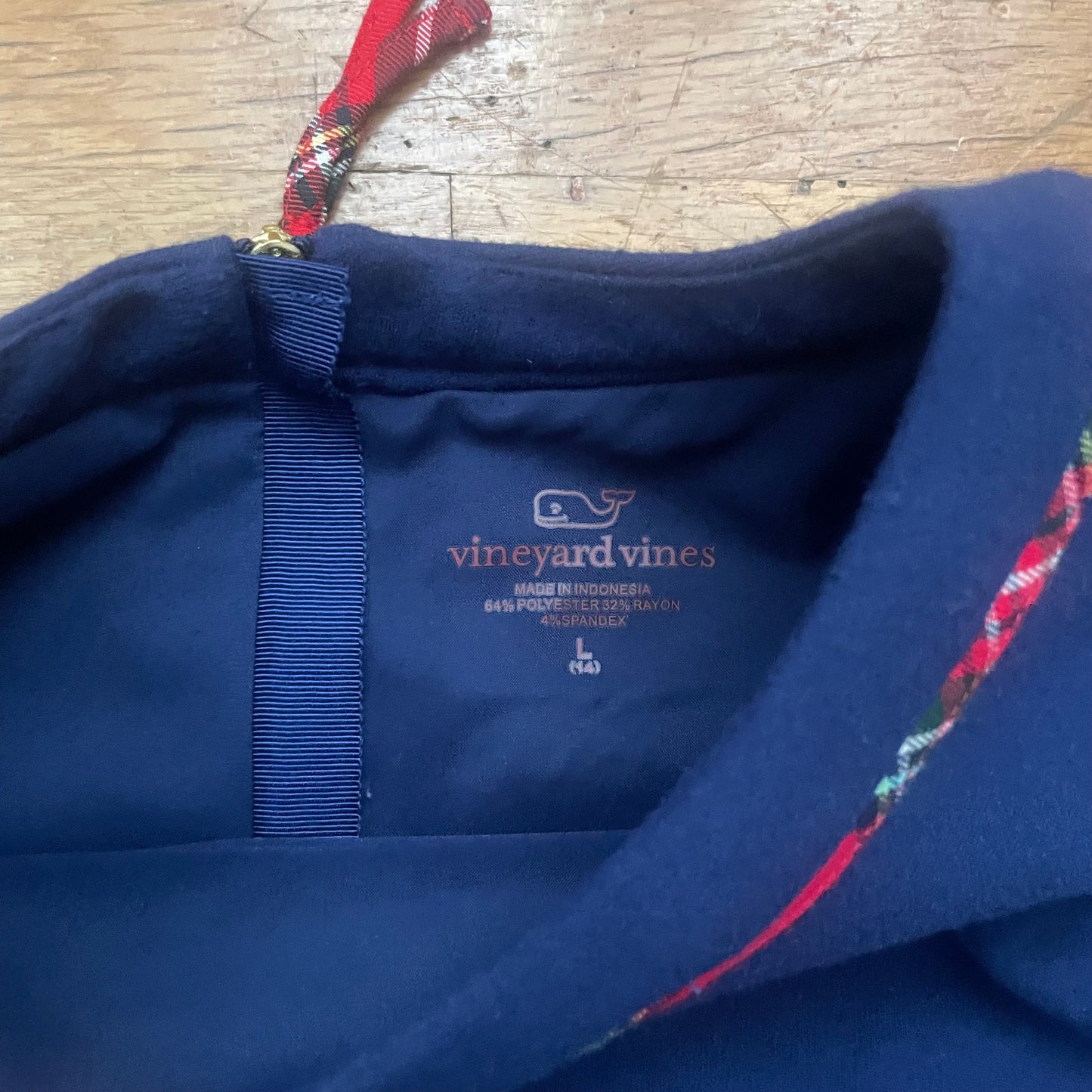 #116 Vineyard Vines Navy dress girls 14 REDUCED