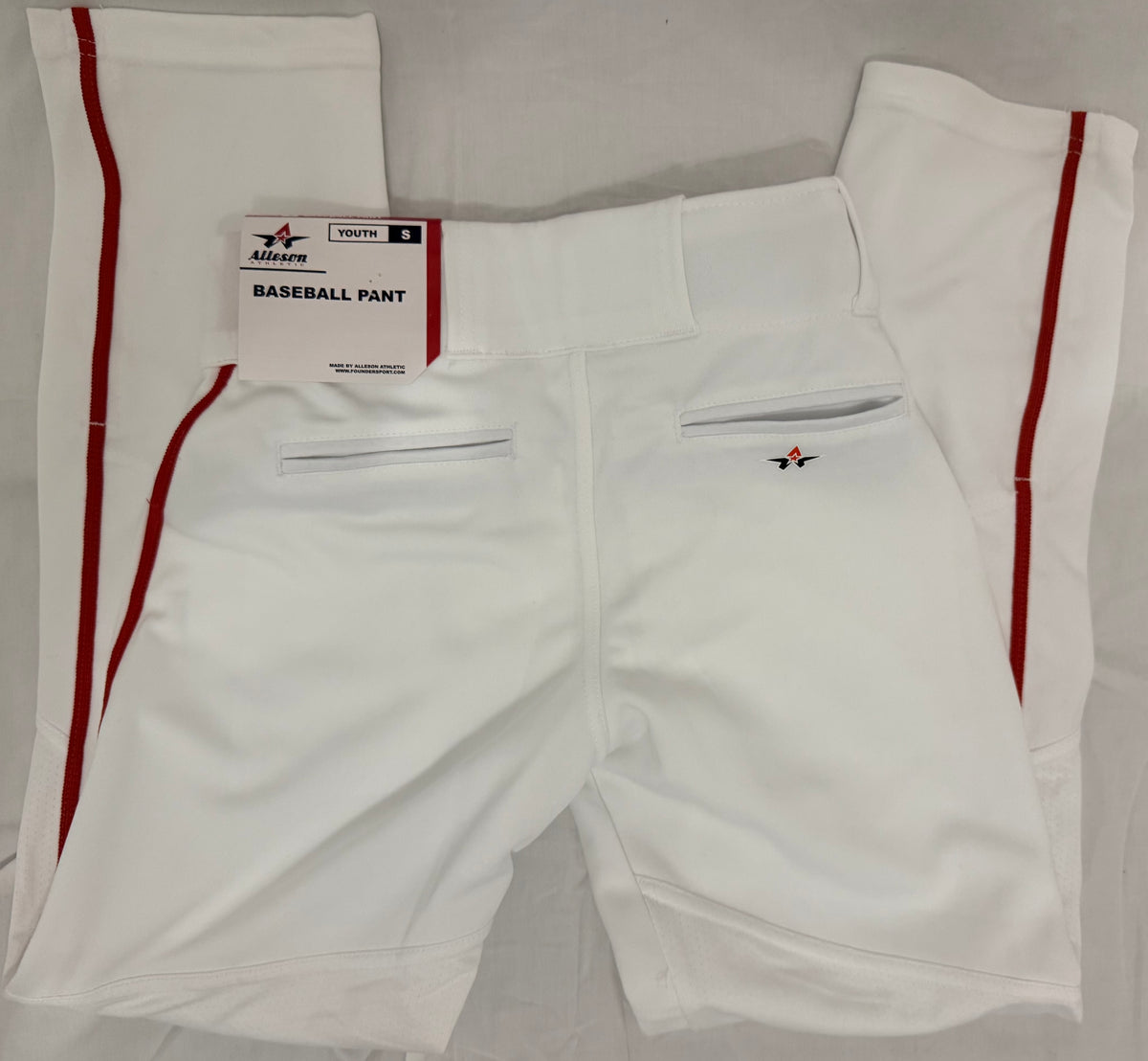 #143 Alleson Athletic Baseball White Uniform Pants Youth Small (S) Boys