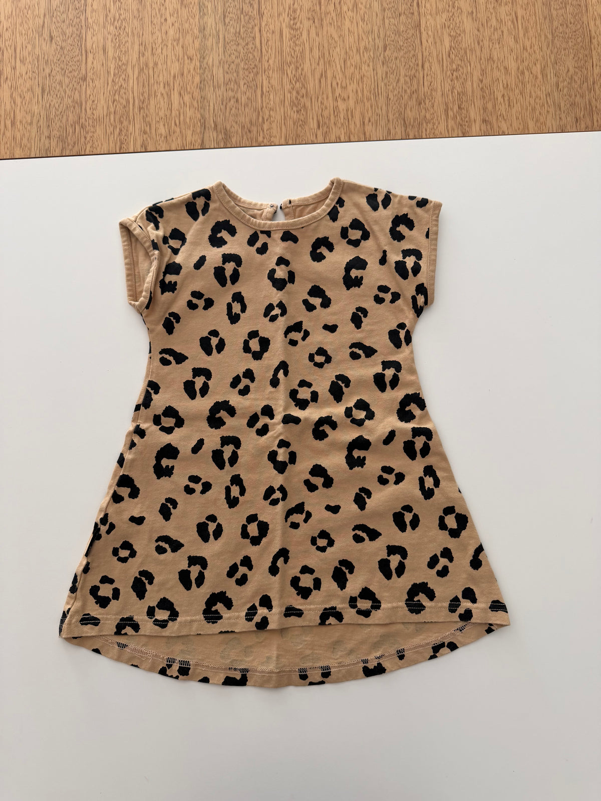 #117, Girls 3T, Dot Australia tan leopard print dress, VGUC