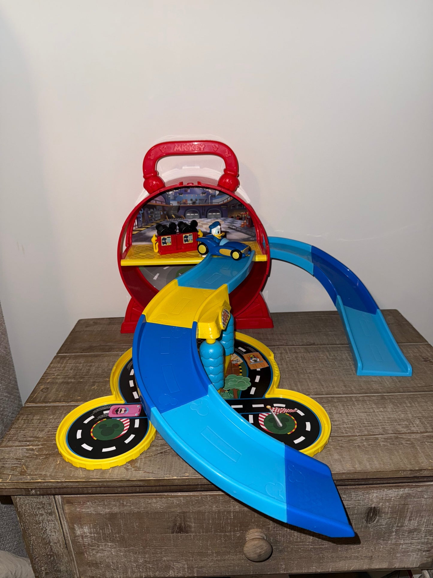 Seller 106: REDUCED Mickey Mouse Stow 'n Go Portable Playset (Comes with 1 car)