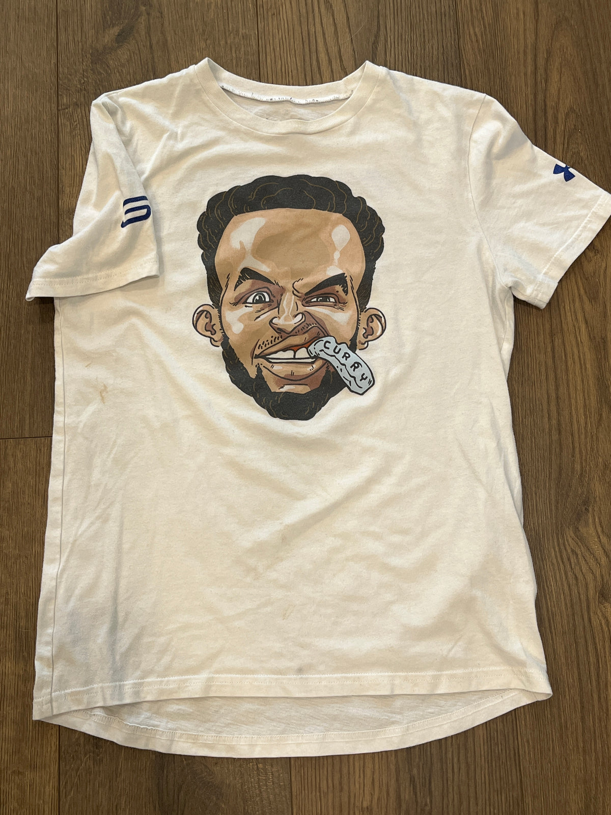 135 Steph Curry Under Armour shirt, YL, EUC