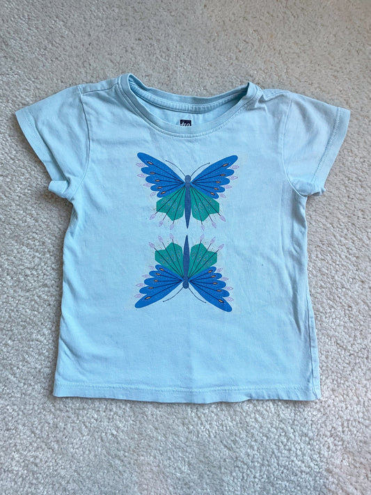 Girls Size 3 Tea Butterfly T-Shirt