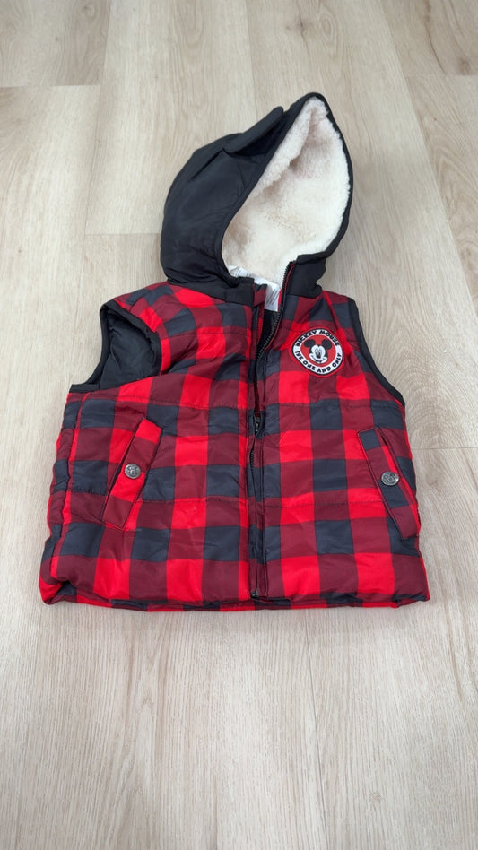 REDUCED! #49 boys Disney Mickey red/black vest 24 months VGUC