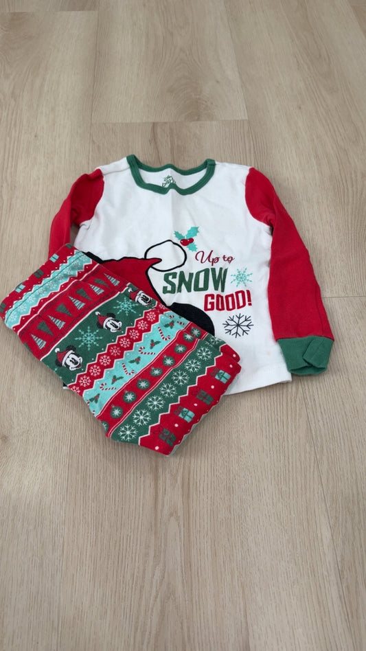 REDUCED! #49 boys Disney Baby christmas mickey pjs 18-24 months GUC