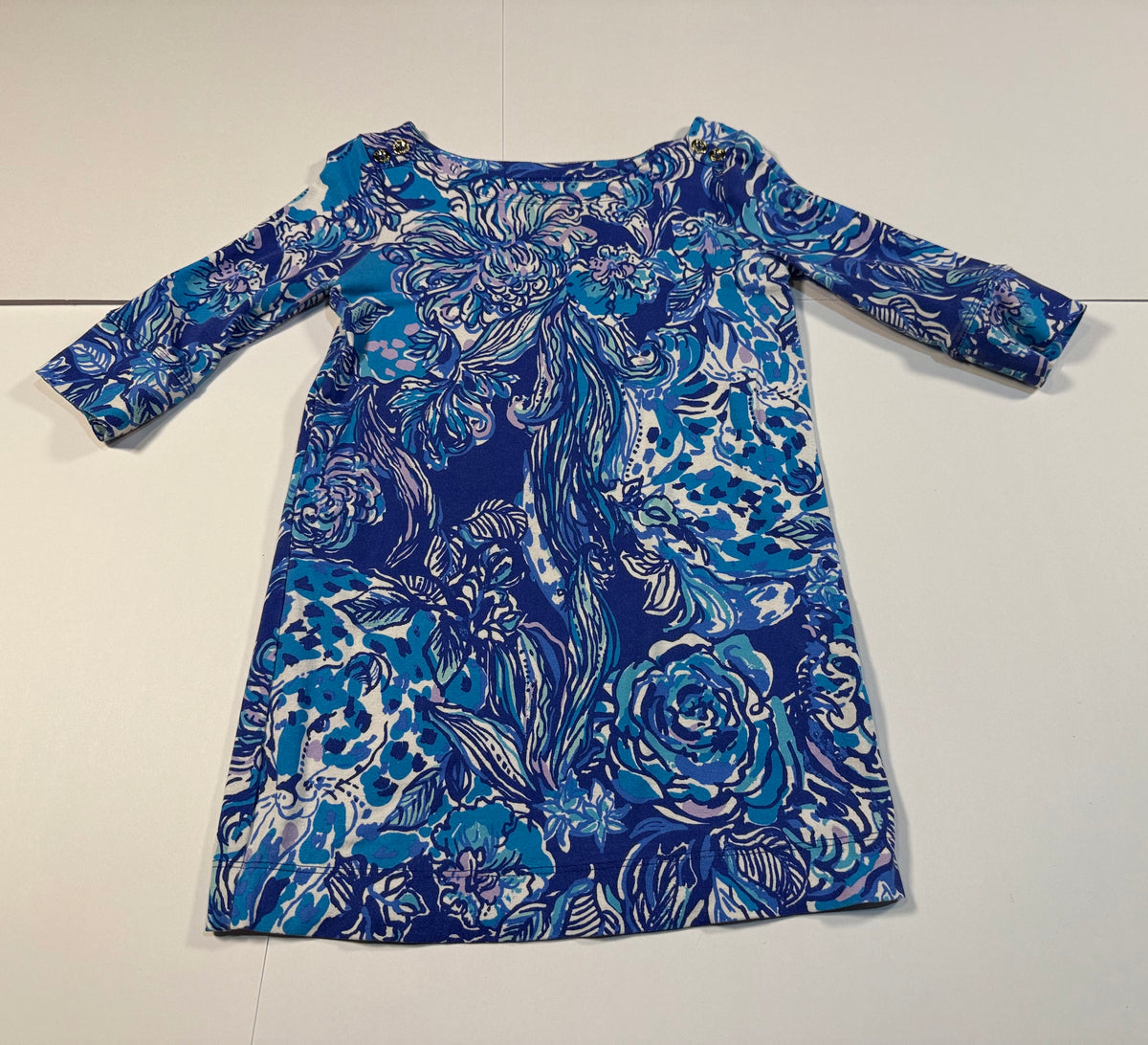 #141 Girls XS 4/5 Lilly Pulitzer Mini Sophie Royal Purple Cat Call