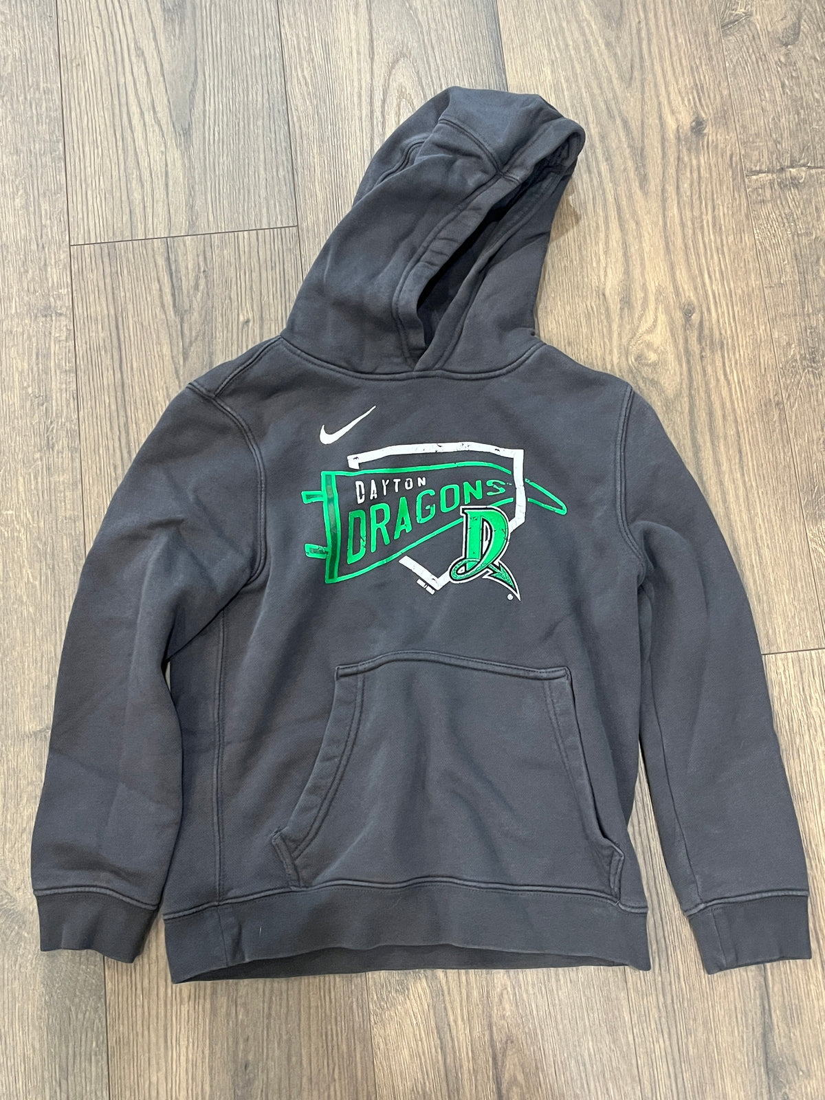 135 Dayton Dragons Dark grey YS nike Hoodie, LN