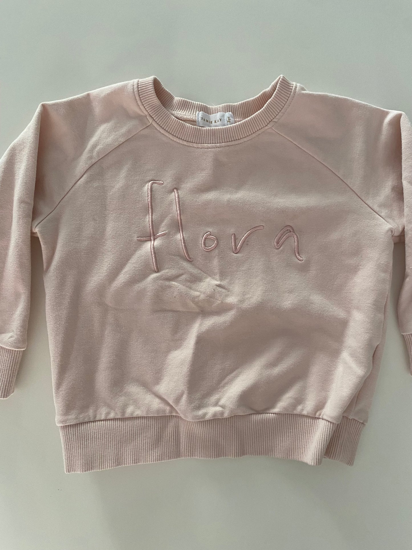 #117- Girls 3T, Jamie Kay pink ‘Flora’ sweatshirt, VGUC
