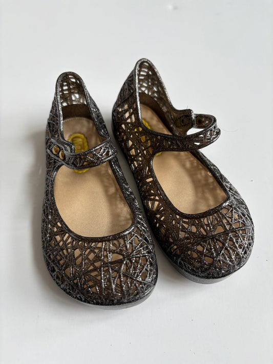 Seller #105 - Size 24 (US 8c) Girls Black Mini Melissa DUPES VGUC - RUN SMALL IMO