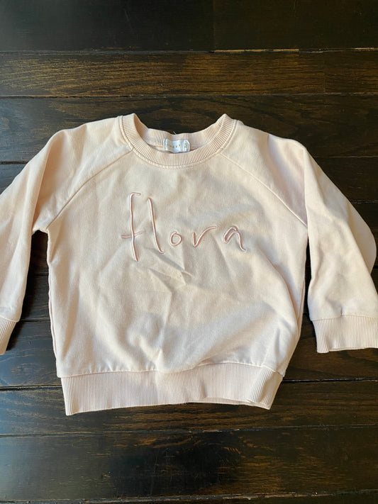 #117- Girls 3T, Jamie Kay pink ‘Flora’ sweatshirt, VGUC