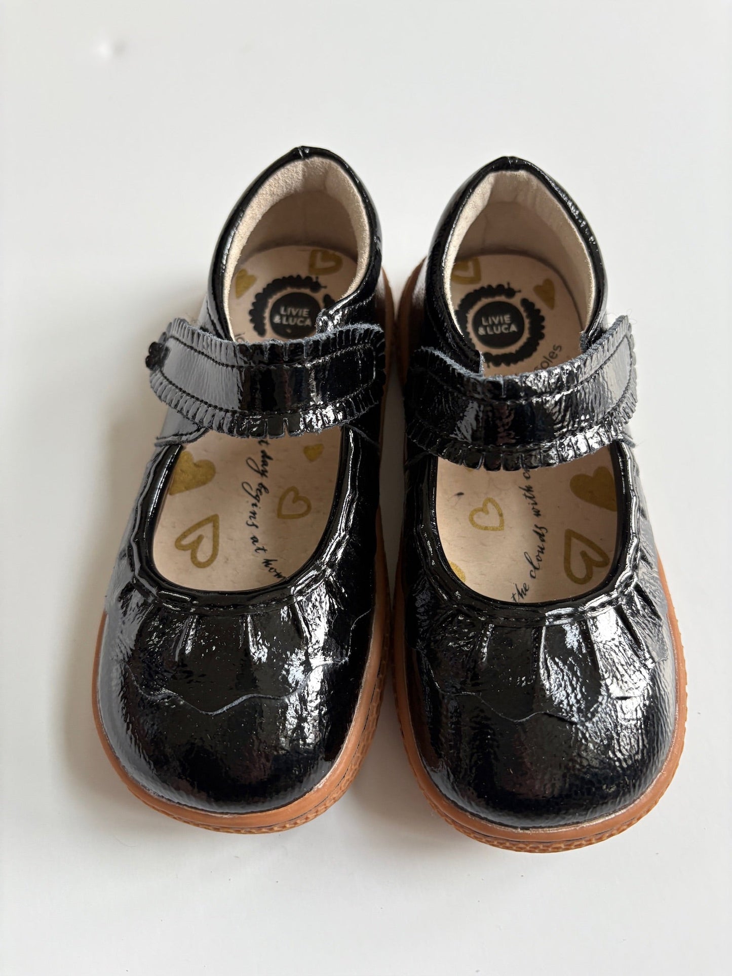 Seller #105 - Size 9c Girls Livie and Luca Black Patent Leather Mary Janes EUC